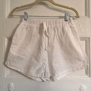 Women's White Casual Shorts